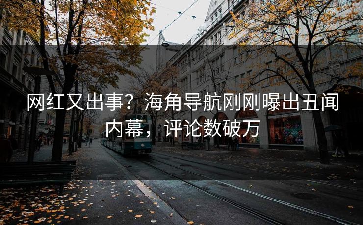 网红又出事？海角导航刚刚曝出丑闻内幕，评论数破万