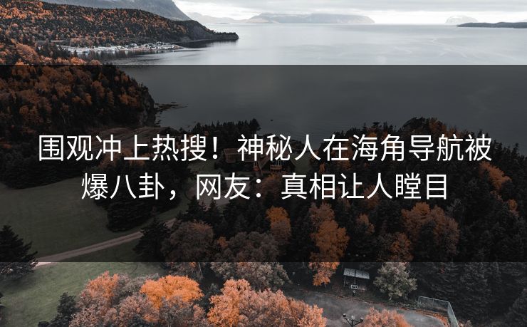 围观冲上热搜！神秘人在海角导航被爆八卦，网友：真相让人瞠目