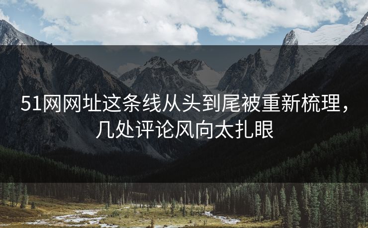 51网网址这条线从头到尾被重新梳理,几处评论风向太扎眼 51网网址这条线从头到尾被重新梳理,几处评论风向太扎眼